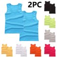 thumbnail image 1 of SGFCWSX Boys Tank Tops, Kids 2 Pack Cotton Soft Comfortable Sleeveless Summer Casual Basic Tops Blue Size 5 Years, 1 of 4