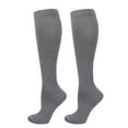 thumbnail image 1 of SGFCWSX Compression Socks for Women and Men,Crew Athletic Knee High Circulation Support for Athletic Running Cycling Gray XXL, 1 of 4