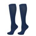 thumbnail image 1 of SGFCWSX Compression Socks for Women and Men,Crew Knee High Athletic Circulation Support for Athletic Running Cycling Navy L, 1 of 4