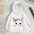 thumbnail image 1 of SGFCWSX Fleece Hoodies for Girls Fashion Print Sweatshirt Kids Thermal Sweatshirts White Size 7 Years, 1 of 3