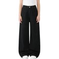 thumbnail image 1 of SGFCWSX Girls Baggy Jeans, Kids High Waist Straight Leg Casual Trousers with Pockets Black Size 10-11Years, 1 of 6