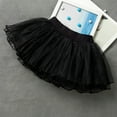 thumbnail image 1 of SGFCWSX Girls Ballet Skirt Kids Elastic Waist Tulle Layered Fluffy A Line Dance Tutu Skirts Black Size 5 Years, 1 of 3