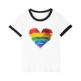 thumbnail image 1 of SGFCWSX Girls Boys Short Sleeve T Shirts, Kids Crew Neck Ringer Graphic Print Summer Tops Casual Tees Black Size 4-5 Years, 1 of 8