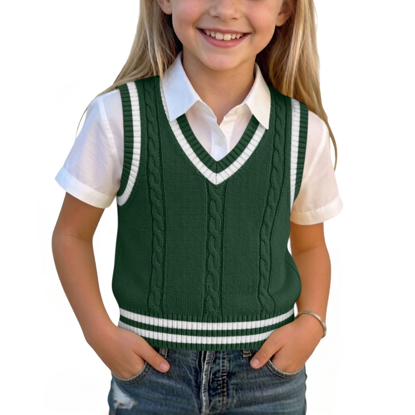 SGFCWSX-Girls-Cable-Knit-Vest-