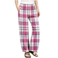 thumbnail image 1 of SGFCWSX Girls Casual Pants Straight Leg High Elastic Waist Trousers for Kids Plaid Soft Pant Pink Size 5 Years, 1 of 8