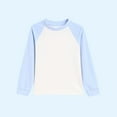 thumbnail image 1 of SGFCWSX Girls Crew Neck Sweatshirt Color Block Oversized Pullover Top Kids Casual Fleece Sweatshirts Light Blue Size 14 Years, 1 of 5