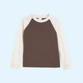 thumbnail image 1 of SGFCWSX Girls Crew Neck Sweatshirt Color Block Oversized Pullover Top Toddler Fleece Casual Sweatshirts Beige Size 2 Years, 1 of 5