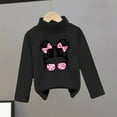 thumbnail image 1 of SGFCWSX Girls Crew Neck Sweatshirt Oversized Print Pullover Top Kids Casual Fleece Lined Sweatshirts Black Size 5 Years, 1 of 3