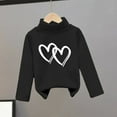 thumbnail image 1 of SGFCWSX Girls Crew Neck Sweatshirt Print Oversized Pullover Top Toddler Fleece Lined Winter Sweatshirts Black Size 4 Years, 1 of 3