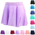 thumbnail image 1 of SGFCWSX Girls Dance Skirt Elastic Waist Ballet Chiffon Teens Mini Skirts Daily Dance Class Casual Wear Purple Size 12-13 Years, 1 of 3