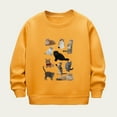 thumbnail image 1 of SGFCWSX Girls Fleece Pullover Fashion Print Sweatshirt Kids Thermal Sweatshirts Yellow Size 7-8T, 1 of 5