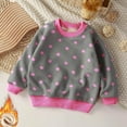 thumbnail image 1 of SGFCWSX Girls Fleece Sweatshirt Winter Long Sleeve Pullover Top Kids Crew Neck Fashion Print Sweatshirts Pink Size 4-5T, 1 of 3