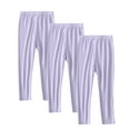 thumbnail image 1 of SGFCWSX Girls High Waisted Leggings 3 Pack Pants Kids Yoga Solid Color Legging Pants Purple Size 6 Years, 1 of 9