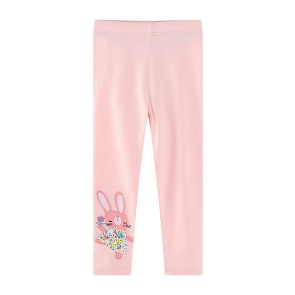 SGFCWSX Girls High Waisted Leggings Fleece Lined Pants Kids Winter Warm Print Legging Pants Pink Size 3 Years