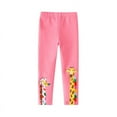 thumbnail image 1 of SGFCWSX Girls High Waisted Leggings Slim Stretch Pants Kids Workout Print Legging Pants Pink Size 5 Years, 1 of 6