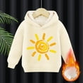 thumbnail image 1 of SGFCWSX Girls Hooded Sweatshirts Kids Oversized Hoodie Casual Graphic Pullover Tops Beige Size 3 Years, 1 of 7