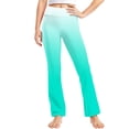 thumbnail image 1 of SGFCWSX Girls Yoga Pants Fashion Gradient Print High Waist Legging Pants Straight Leg Winter Soft Leggings Mint Green Size 10 Years, 1 of 9
