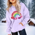 thumbnail image 1 of SGFCWSX Girls Oversized Heart Print Hoodie, Kids Soft Pullover Fahion with Pocket Sweatshirt for Daily Casual Wear Purple Size 9-10 Years, 1 of 6