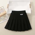 thumbnail image 1 of SGFCWSX Girls Pleated Skirt Kids High Waist A Line Mini Skirts Daily School Uniform Wear Black Size 4 Years, 1 of 4