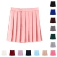 thumbnail image 1 of SGFCWSX Girls Pleated Skirt Teens High Waist A Line Mini Skirts Daily School Casual Wear Pink Size 13 Years, 1 of 4