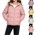 thumbnail image 1 of SGFCWSX Girls Puffer Jacket Hooded Winter Warm Lightweight Quilted Zip Up Coat Padded Outerwear with Pockets Pink Size 7, 1 of 9