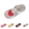 thumbnail image 1 of SGFCWSX Girls Sandals Jelly Heart Accent Open Toe Flat Soft Sole Summer Beach Casual Shoes for Daily Wear White Size 11 Little Kids, 1 of 10