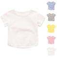 thumbnail image 1 of SGFCWSX Girls Short Sleeve Cotton T-Shirt, Kids Soft Crew Neck Tees Daily Summer Casual Tops White Size 4-5 Years, 1 of 10