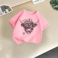 thumbnail image 1 of SGFCWSX Girls Short Sleeve T-Shirt, Kids Loose Fit Cotton Summer Tees Graphic Casual Tops Pink Size 6-7Years, 1 of 9