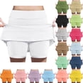 thumbnail image 1 of SGFCWSX Girls Skort Elastic Waist Summer Active Kids 2 in 1 Quick Dry Mini Skirts for Tennis Golf Running Wear White Size 3 Years, 1 of 7