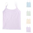 thumbnail image 1 of SGFCWSX Girls Spaghetti Strap Tank Tops, Kids Cotton Soft Comfortable Sleeveless Summer Casual Basic Daily Tops Purple Size 11-13 Years, 1 of 4