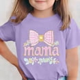 thumbnail image 1 of SGFCWSX Girls T-Shirts Kids Short Sleeve Print Mothers Day Casual Graphic Tops Purple Size 10-11 Years, 1 of 6