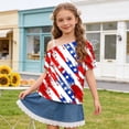thumbnail image 1 of SGFCWSX Girls T Shirts One Shoulder Short Sleeve American Flag Print Casual Loose Fit Fashion Tops for Kids Multicolor Size 5T, 1 of 4