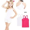 thumbnail image 1 of SGFCWSX Girls Tank Tops 2pc Soft Ribbed Racerback Sleeveless Summer Casual Everyday Wear Shirt White Size 3 Years, 1 of 8