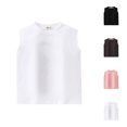 thumbnail image 1 of SGFCWSX Girls Tank Tops Kids Crew Neck Solid Sleeveless Casual Top White Size 7 Years, 1 of 10