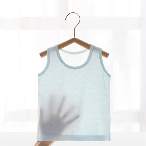 SGFCWSX Girls Tank Tops Lightweight Soft Mesh Sleeveless Casual Everyday Wear Shirt Blue Size 6 Months