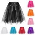 thumbnail image 1 of SGFCWSX Girls Tutu Skirt Elastic Waist Sparkle Tulle Layered Kids A Line Mini Skirts Daily Party Dance Wear Black Size 2-4 Years, 1 of 3