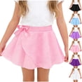 thumbnail image 1 of SGFCWSX Girls Tutu Skirt Elastic Waist Summer Casual Kids Mini Skirts Bow Chiffon Daily Party Wear Pink Size 7-8 Years, 1 of 7