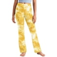 thumbnail image 1 of SGFCWSX Girls Leggings Winter High Waist Legging Pants Elastic Soft Fashion Print Straight Leg Yoga Pants Yellow Size 3 Years, 1 of 9