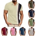 thumbnail image 1 of SGFCWSX Golf Polo Shirts for Men Breathable Outdoor Slim Fit Short Sleeve Casual Business Top Beige Size 2XL, 1 of 5