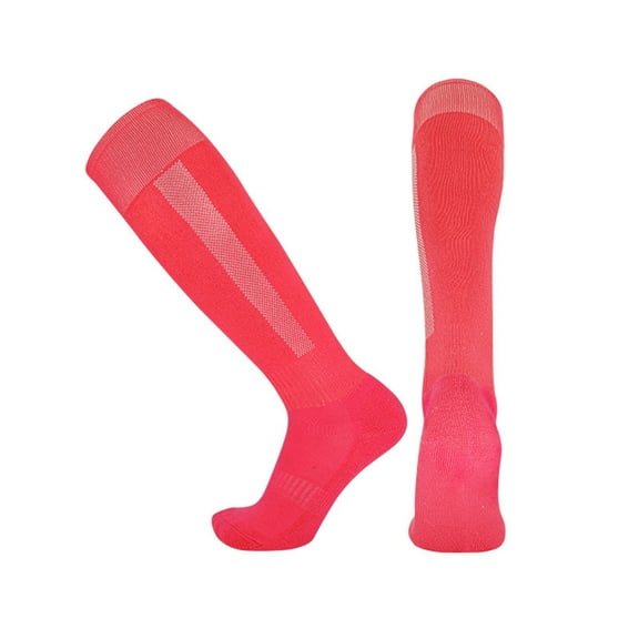 SGFCWSX Grip Socks Men 6 Pairs,Moisture-wicking Football Terry Footbed Over-the-calf Socks Hot Pink M