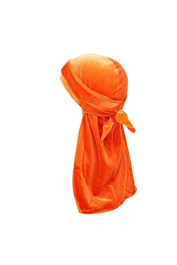 Headscarf for Men,Hip-hop Durag Breathable Hood Headwrap Orange