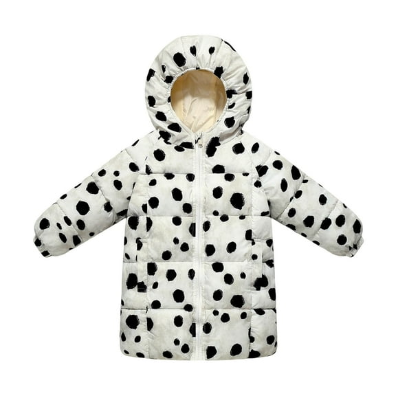 SGFCWSX Kids Camouflage Hooded Puffer Coat Boys Girls Winter Warm Long Padded Jacket White Size 5 Years