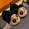 thumbnail image 1 of SGFCWSX Kids Fuzzy Panda Slippers Cozy Home Shoes for Girls Boys Cute Indoor Footwear Coffee Size 5.5-6 Years, 1 of 4