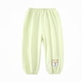 thumbnail image 1 of SGFCWSX Kids Jogger Pants, Elastic Waist Cuffed Ankle Loose Fit Trousers with Cartoon Print for Casual Daily Wear Green Size 3T, 1 of 7