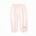 thumbnail image 1 of SGFCWSX Kids Jogger Pants, Elastic Waist Cuffed Ankle Loose Fit Trousers with Cartoon Print for Casual Daily Wear Pink Size 6M, 1 of 7