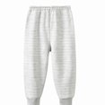thumbnail image 1 of SGFCWSX Kids Pants Boys Girls Striped Jogger Pants Soft Cotton Comfy Lounge Trousers for Daily Activewear Gray Size 6M, 1 of 6