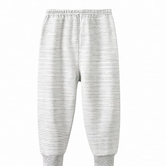 SGFCWSX Kids Pants Boys Girls Striped Jogger Pants Soft Cotton Comfy Lounge Trousers for Daily Activewear Gray Size 6M
