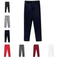 thumbnail image 1 of SGFCWSX Kids School Uniform Pants, Boys Girls Button-Waist Formal Trousers Blue Size 3-4 Years, 1 of 4