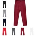 thumbnail image 1 of SGFCWSX Kids School Uniform Pants, Boys Girls Button-Waist Formal Trousers Wine Size 13-14 Years, 1 of 4