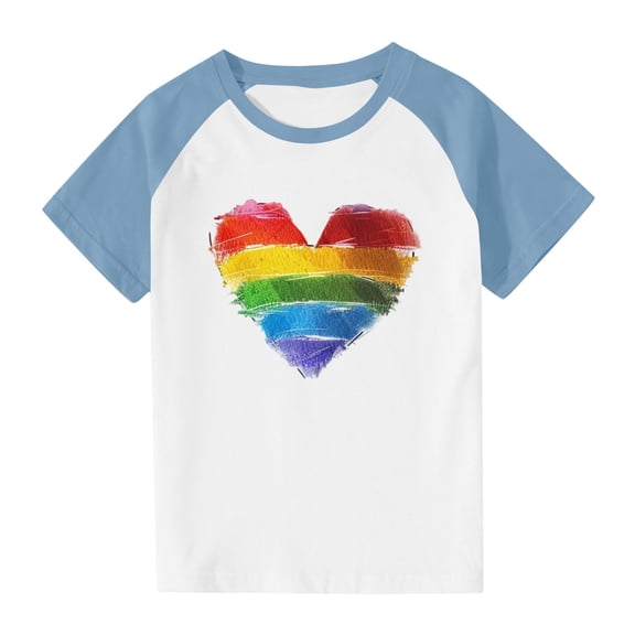 SGFCWSX Kids Short Sleeve T Shirts, Boys Girls Raglan Sleeve Tops Cozy Relaxed Fit Summer Casual Tees Light Blue Size 11-12 Years